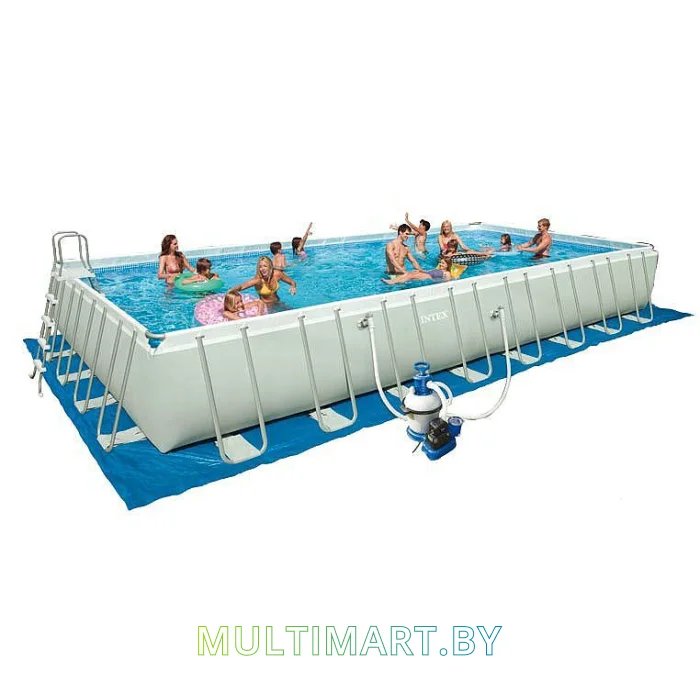 Каркасный бассейн Intex Rectangular Ultra Frame 975х488х132 (54990/28372)